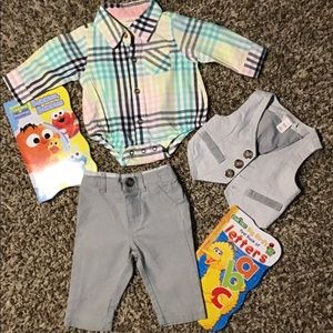 Cat & Jack button down dress outfit